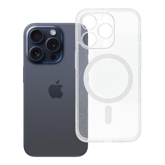Etui na iPhone 15 PRO Clear Mag Cover - Glitter (Str / Camera Protection) zgodne z MagSafe  transparentne glitter