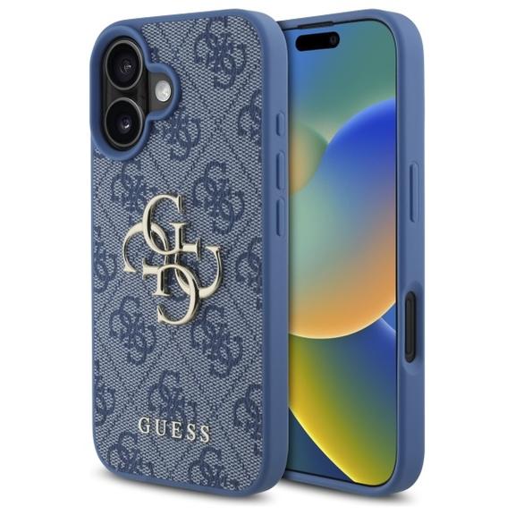 GUESS futerał do IPHONE 16 GUHCP16S4GMGBL (4G PU Big Logo) niebieski