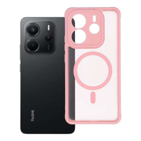 Etui na Xiaomi Redmi Note 14 5G Full Matte Mag Cover zgodne z MagSafe jasnoróżowy