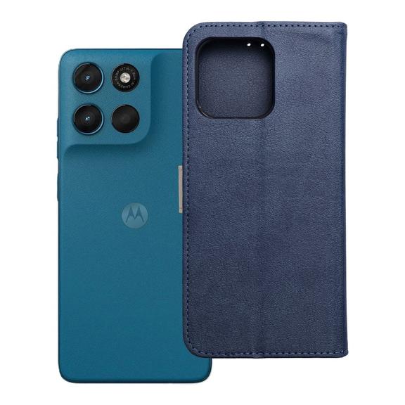 Etui z klapką na Motorola G57 POWER Split Book granatowo-kremowe