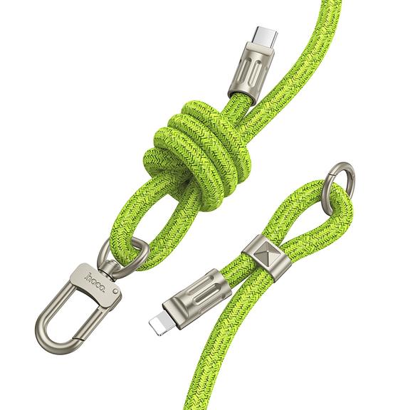 EOL HOCO kabel Typ C do Lightning w formie smyczki PD 20W GH7 1,8 m  zielony