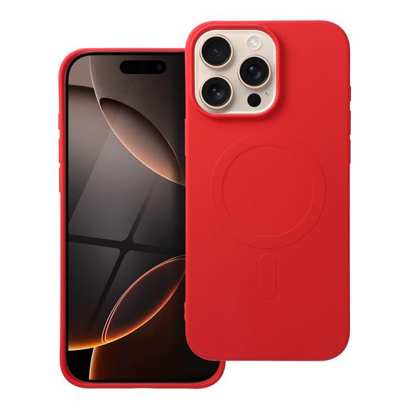 Futerał do iPhone 16 PRO MAX Silicone Mag Cover zgodny z MagSafe (big hole) czerwony