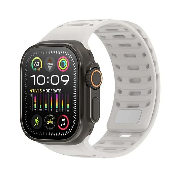 DUX DUCIS pasek CS magnetyczny silikonowy do Apple Watch 42/44/45/46/49 mm szary