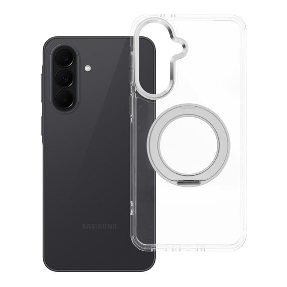 Etui na Samsung A37 Frame Circle Stand zgodne z MagSafe transparentne