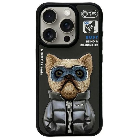 NIMMY futerał COOL&CUTE 2.0 Dog do IPHONE 15 Pro Max czarny