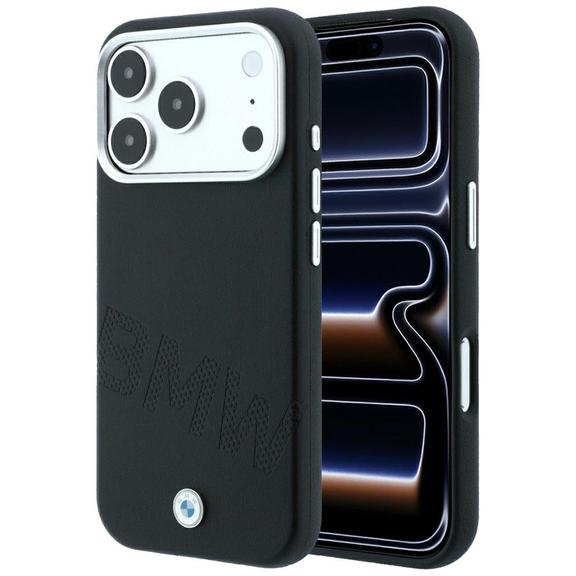BMW futerał do IPHONE 18 Pro/17 Pro kompatybilny z MagSafe (Sign Inclined Deboss Letters) czarny