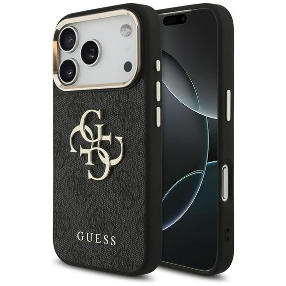 GUESS futerał do IPHONE 18 Pro / 17 Pro GUE005483 (PU W/ Big 4G Classic Logo) czarny złoty