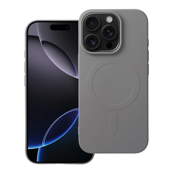 Futerał do iPhone 16 PRO Silicone Mag Cover zgodny z MagSafe (big hole) tytanowy szary