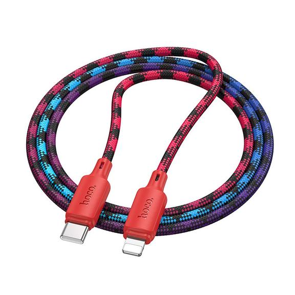 Kabel USB C do Lightning Hoco PD 27W 1 m X116 gradient czerwony