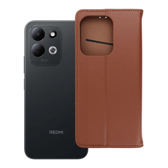 Etui z klapką na Xiaomi Redmi 17 4G / 17 5G EU Smart Pro Book skórzane brązowy