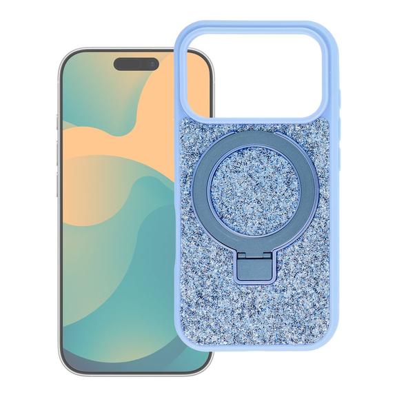 Etui na iPhone 18 Pro Max / 17 Pro Max Quartz Circle Stand Mag Cover jasnoniebieskie
