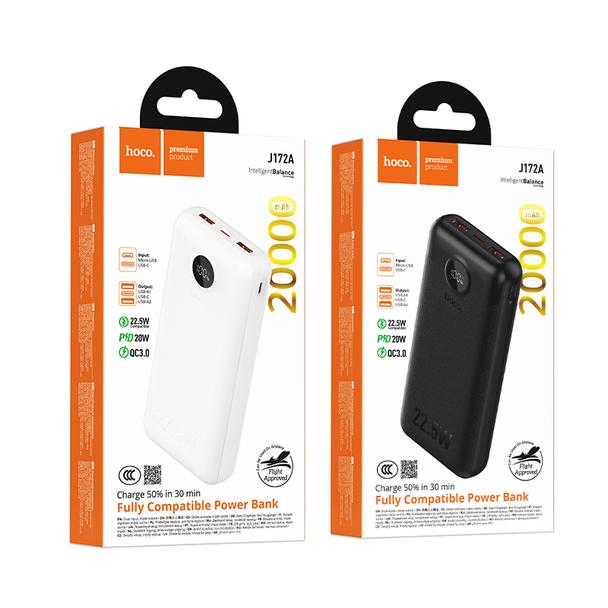 Powerbank Hoco 20000 mAh QC 22,5W+PD 20W LED J172A czarny