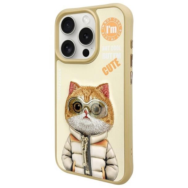 NIMMY futerał COOL&CUTE 2.0 Cat do IPHONE 15 Pro Max khaki