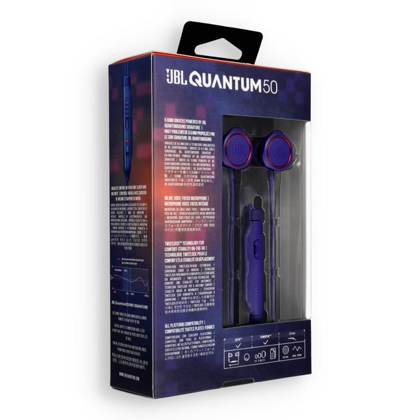 Słuchawki przewodowe douszne Jack 3,5 mm JBL Quantum 50 niebieskie