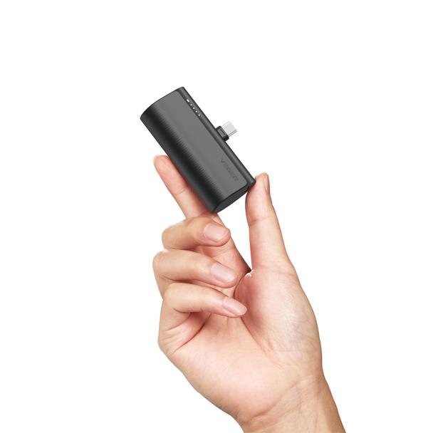 Powerbank Veger PlugOn (W0556/V0556) PD QC3.0 3A 20W 5000 mAh z wbudowanym złączem Typ C czarny