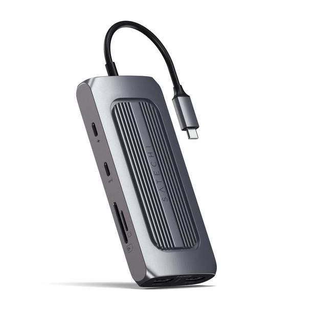 Adapter HUB 8w1 USB C Satechi ST-UCMXAM szary