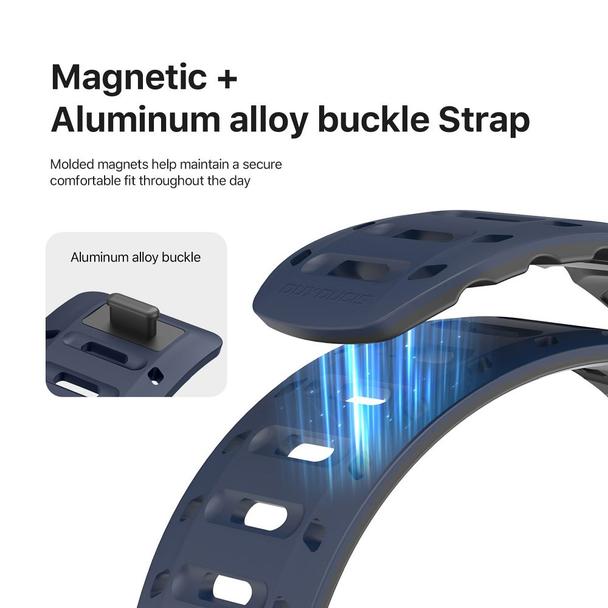 DUX DUCIS pasek CS magnetyczny silikonowy do Apple Watch 42/44/45/46/49 mm granatowo czarny
