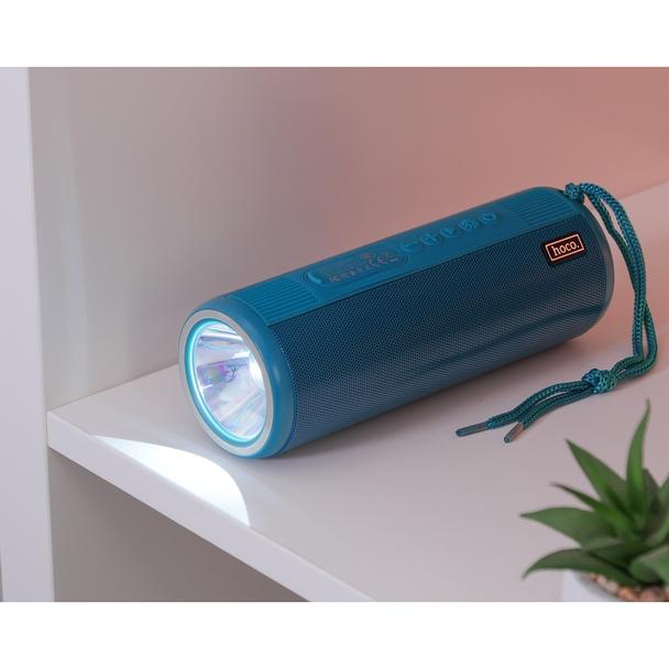 Głośnik bluetooth z latarką 2 x 15W 2h Hoco HC11 peacock niebieski