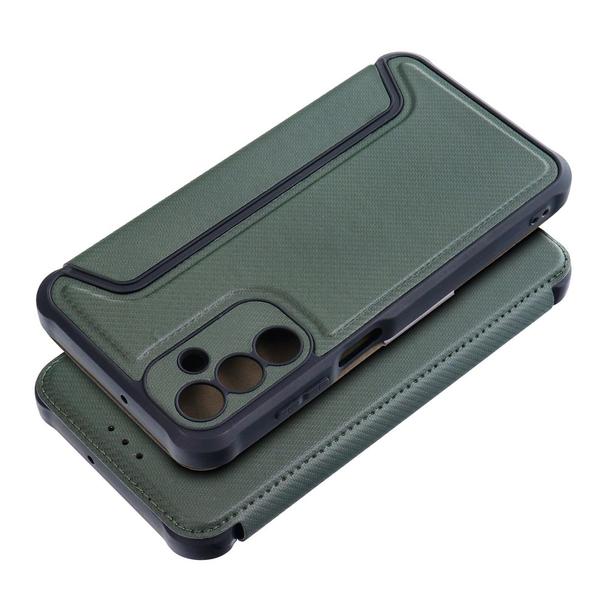 Etui z klapką na Samsung A15 4G / A15 5G Razor Book ciemnozielone