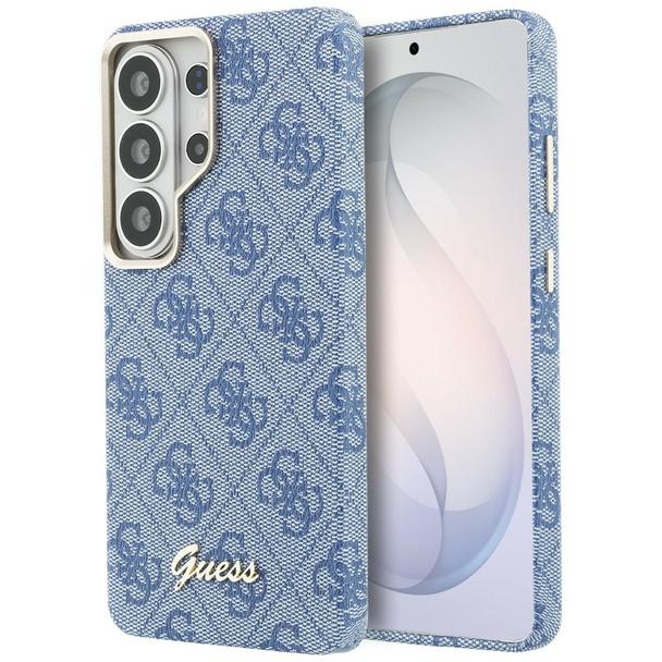 GUESS futerał do SAMSUNG S26 Ultra GUHMS26L5P4FWMSB (4G Script MagSafe) niebieski
