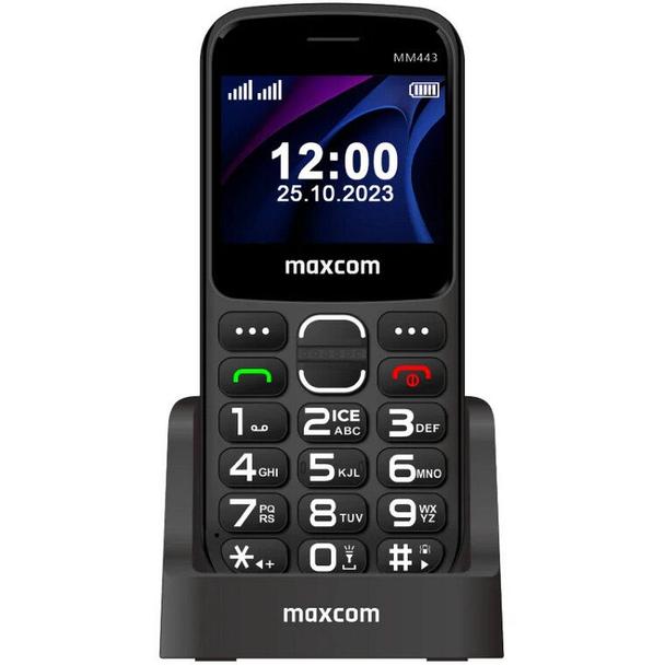 MAXCOM telefon dla seniora MM443 czarny