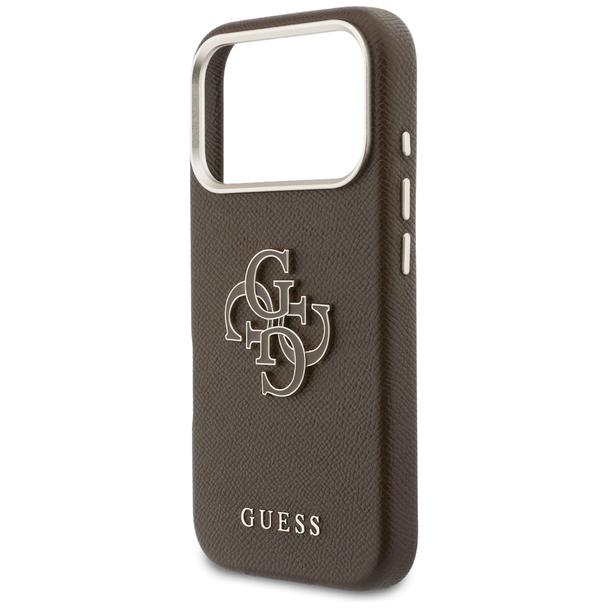 GUESS futerał do IPHONE 17 Pro Max GUHCP17X5PS4RGGW (PU FW Resin Logo) brązowy