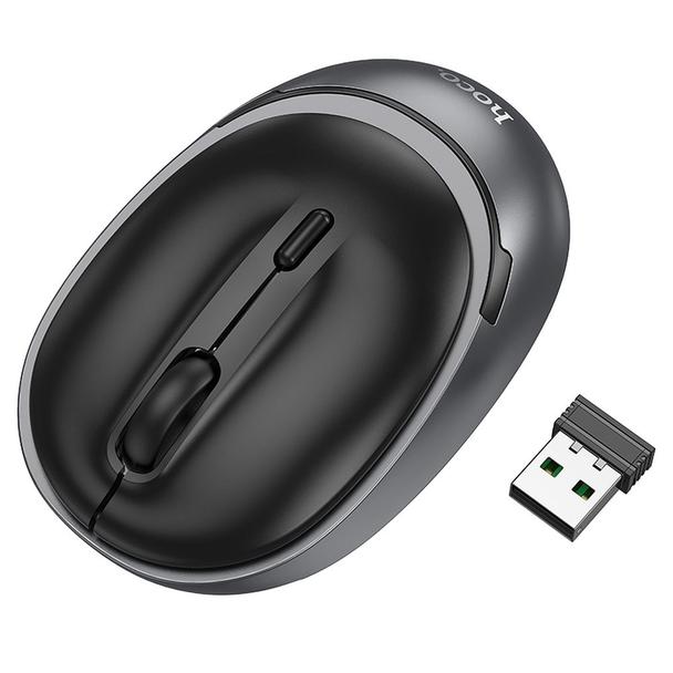 Myszka bezprzewodowa Hoco 2,4G 1600 dpi GM34 szaro czarna
