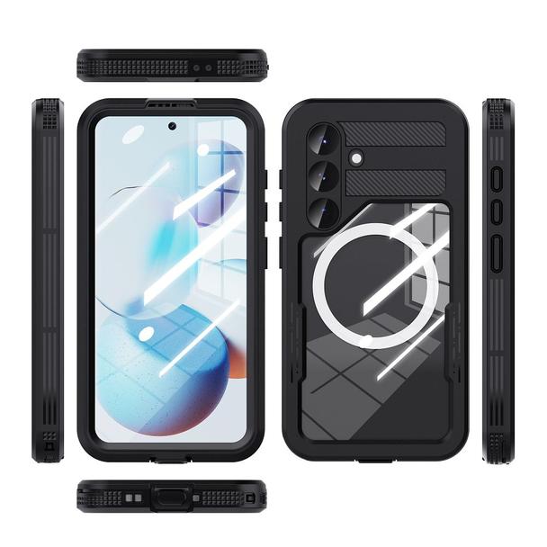 Futerał do Samsung S25 Shellbox MARS wodoodporny z metalowym ringiem czarny