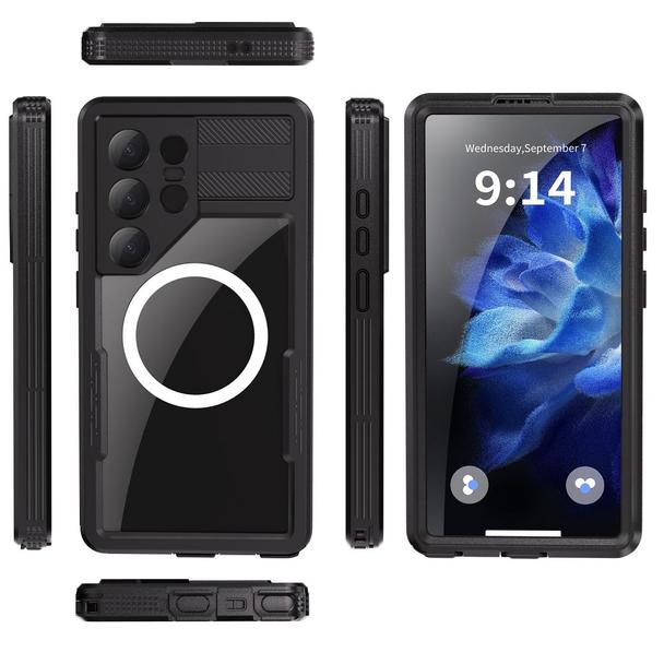 Futerał do Samsung S25 ULTRA Shellbox MARS wodoodporny z metalowym ringiem czarny