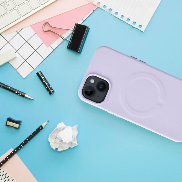 ROAR futerał LEATHER MAG kompatybilny z MagSafe do IPHONE 12 Pro Fioletowy