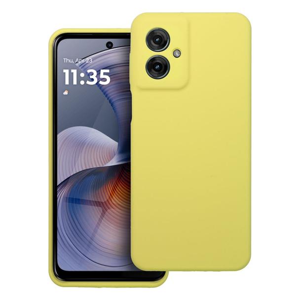 Futerał do Motorola G55 5G Silicone 2mm żółty