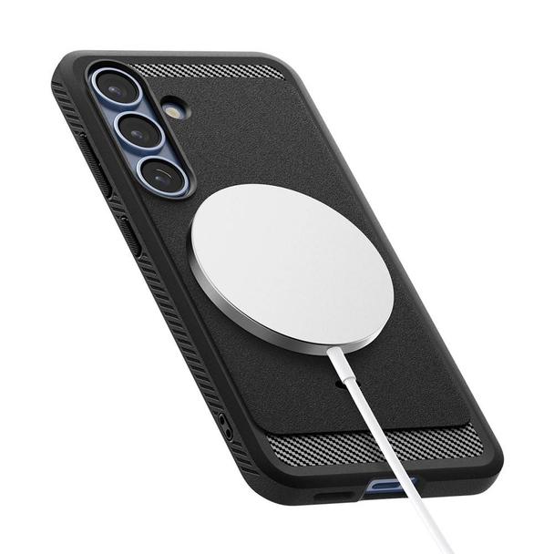 SPIGEN futerał RUGGED ARMOR MAG kompatybilny z MagSafe do SAMSUNG S25 matte black