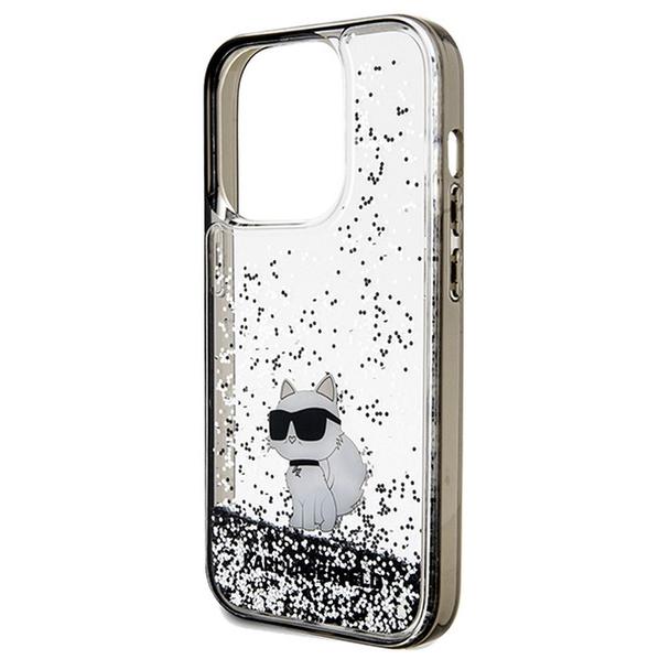 KARL LAGERFELD futerał do IPHONE 14 Pro Max KLHCP14XLKCNSK (Liquid Glitter C) transparentny