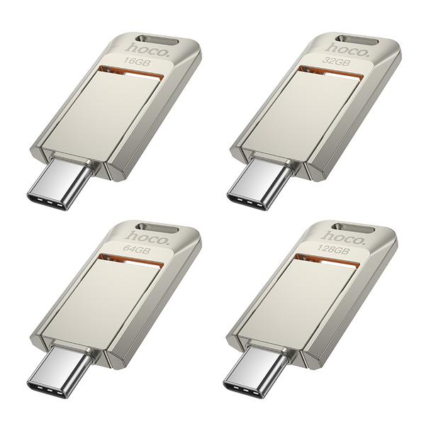 Pendrive 16GB USB 3.0 (USB C) Hoco UD17 nikiel