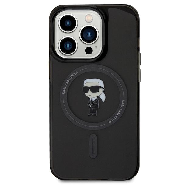 KARL LAGERFELD futerał do IPHONE 15 Pro KLHMP15LHFCKNOK (Ikonik + MAG) czarny