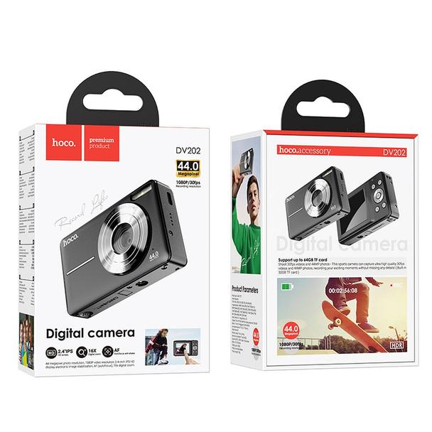 Aparat cyfrowy Hoco 5MP 2,8" Full HD DV202 czarny