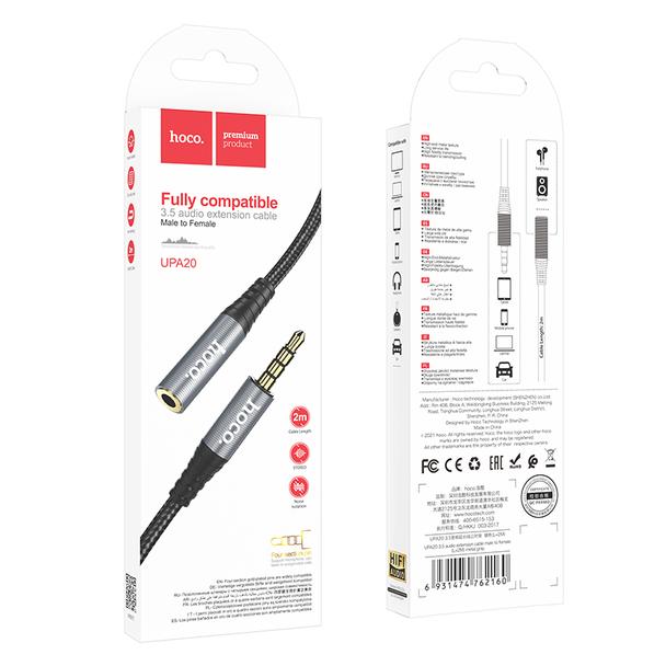 Kabel AUX Jack 3,5 mm do Jack 3,5 mm Hoco 2 m UPA20 czarny