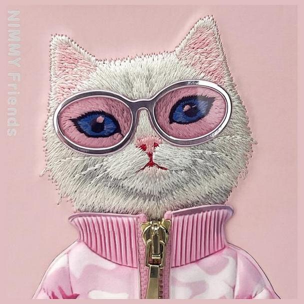 NIMMY futerał COOL&CUTE 2.0 Cat do IPHONE 15 Pro różowy