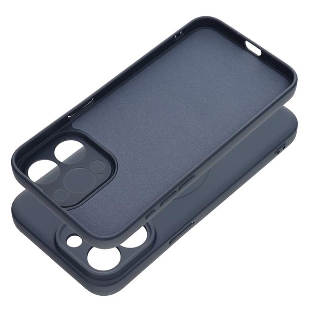 Futerał do iPhone 15 PRO MAX Silicone Mag Cover zgodny z MagSafe tytanowy niebieski