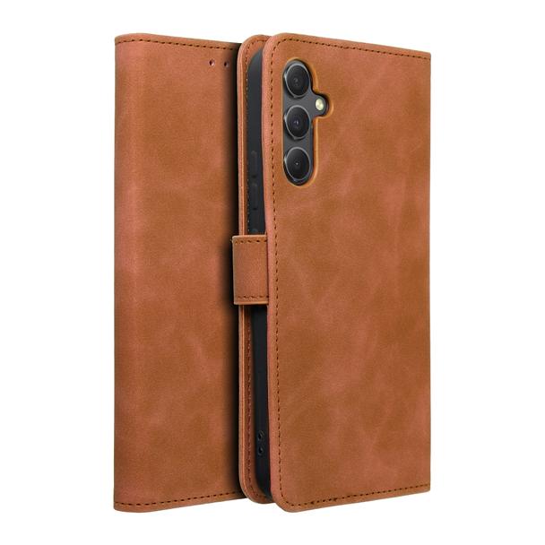 Etui z klapką na Samsung A34 5G Tender Book brązowe