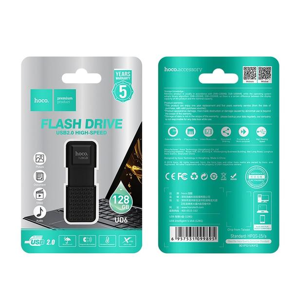 Pendrive 128GB USB 2.0 (USB A) Hoco UD6 czarny