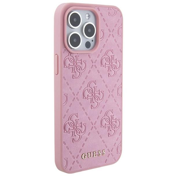 GUESS futerał do IPHONE 15 Pro GUHCP15LP4EPMP (Quilted 4G Classic) różowy