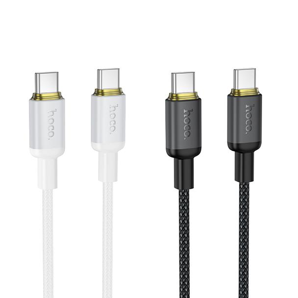 Kabel USB C do USB C Hoco 3A 60W 1 m X128 Benefit czarny