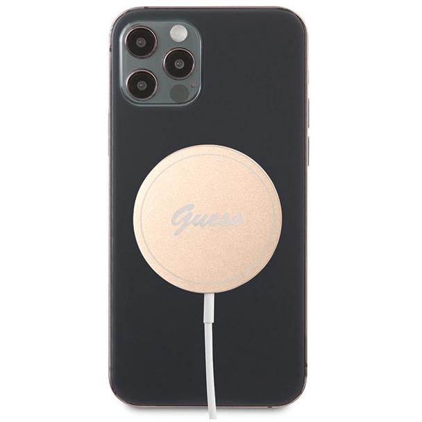Ładowarka indukcyjna Guess zgodna z MagSafe 15W GUCBMSLRD złota