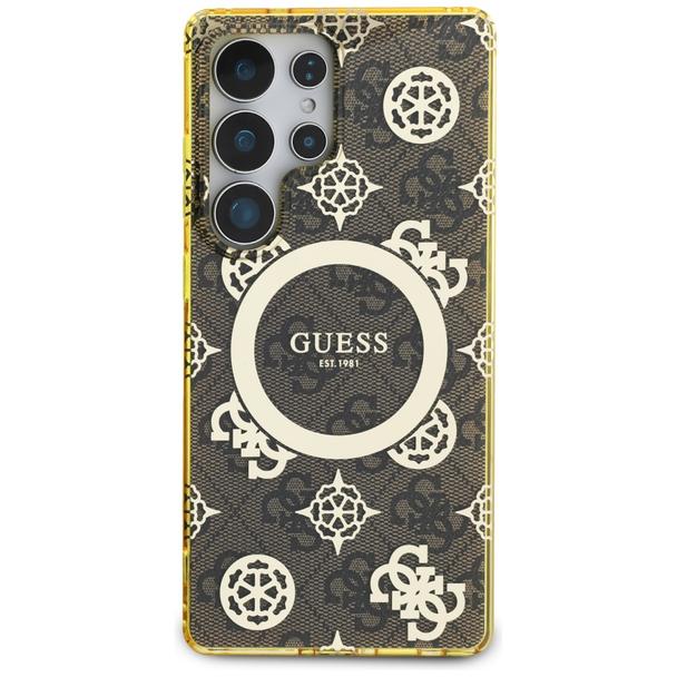 GUESS futerał do SAMSUNG S25 Ultra GUHMS25LH4PYEEW (Magnetic IML Peony on 4G Background) brązowy
