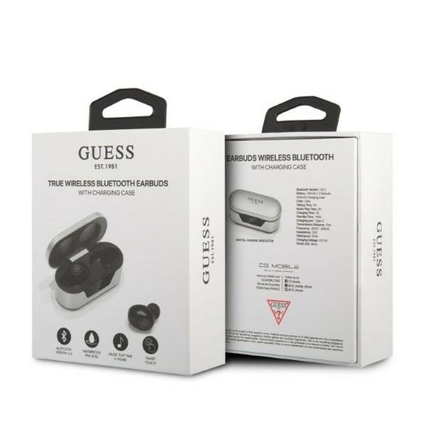 GUESS słuchawki bezprzewodowe bluetooth TWS + stacja dokująca GUTWST31EG (BT5 Classic) szare