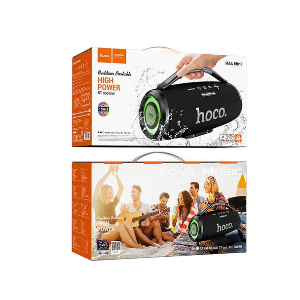 Głośnik bezprzewodowy LED 2 x 15W 4h Hoco HA4 MINI czarny