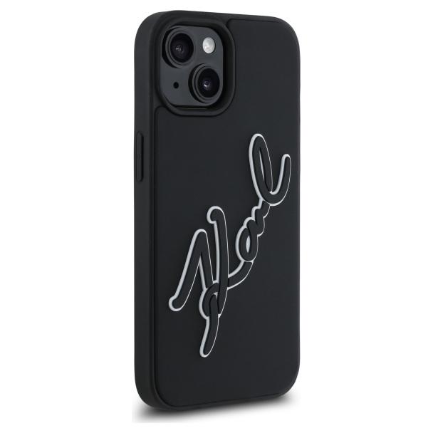 KARL LAGERFELD futerał do IPHONE 15 KLHCP15S3DRKSDLK (3D Rubber Signature) black