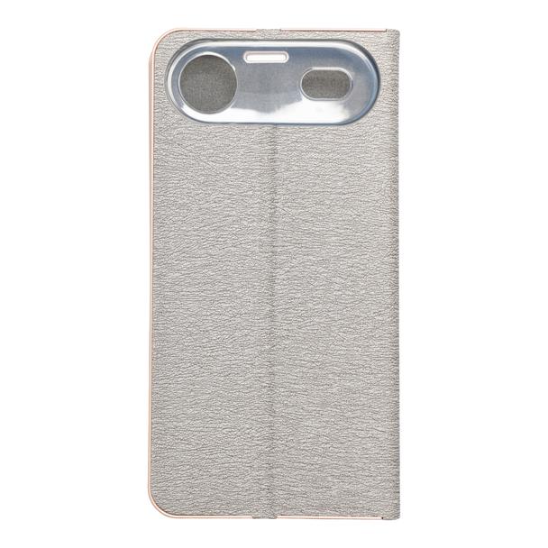 Etui z klapką na iPhone 17 AIR Luna Book Gold srebrne