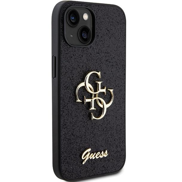 GUESS futerał do IPHONE 15 GUHCP15SHG4SGK (Fixed Glitter Big 4G) czarny